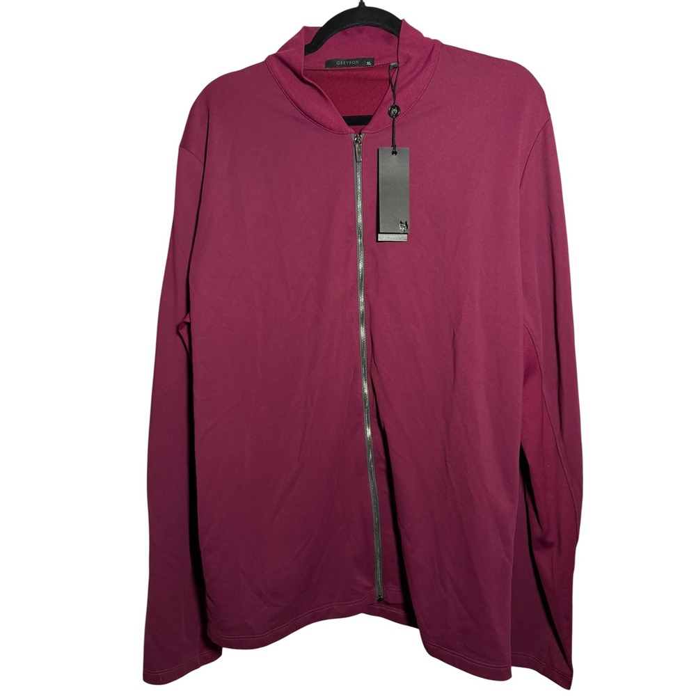 Greyson Siasconset Full Zip Jacket Mens XL Hawkeye Maroon MSP23K98 NWT